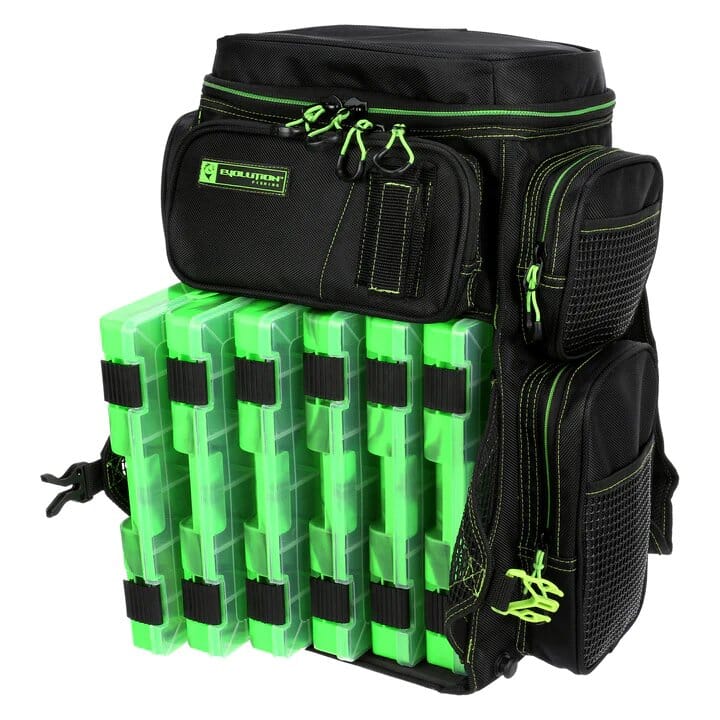 Drift Series 3600 Tackle Backpack with Rod Holders & Quick Latch Trays