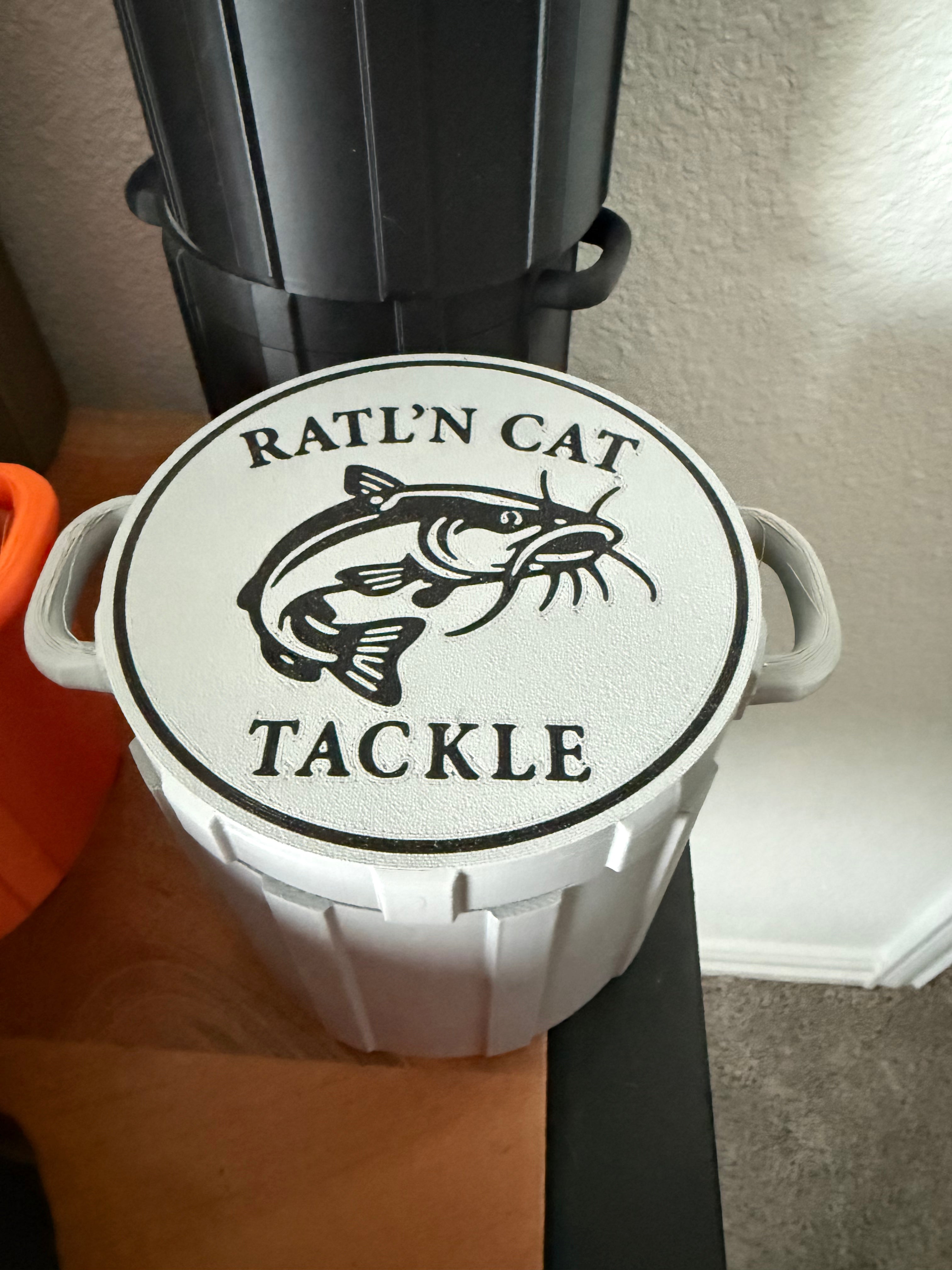 Ratl’N Bait Container  Silver W/ Black
