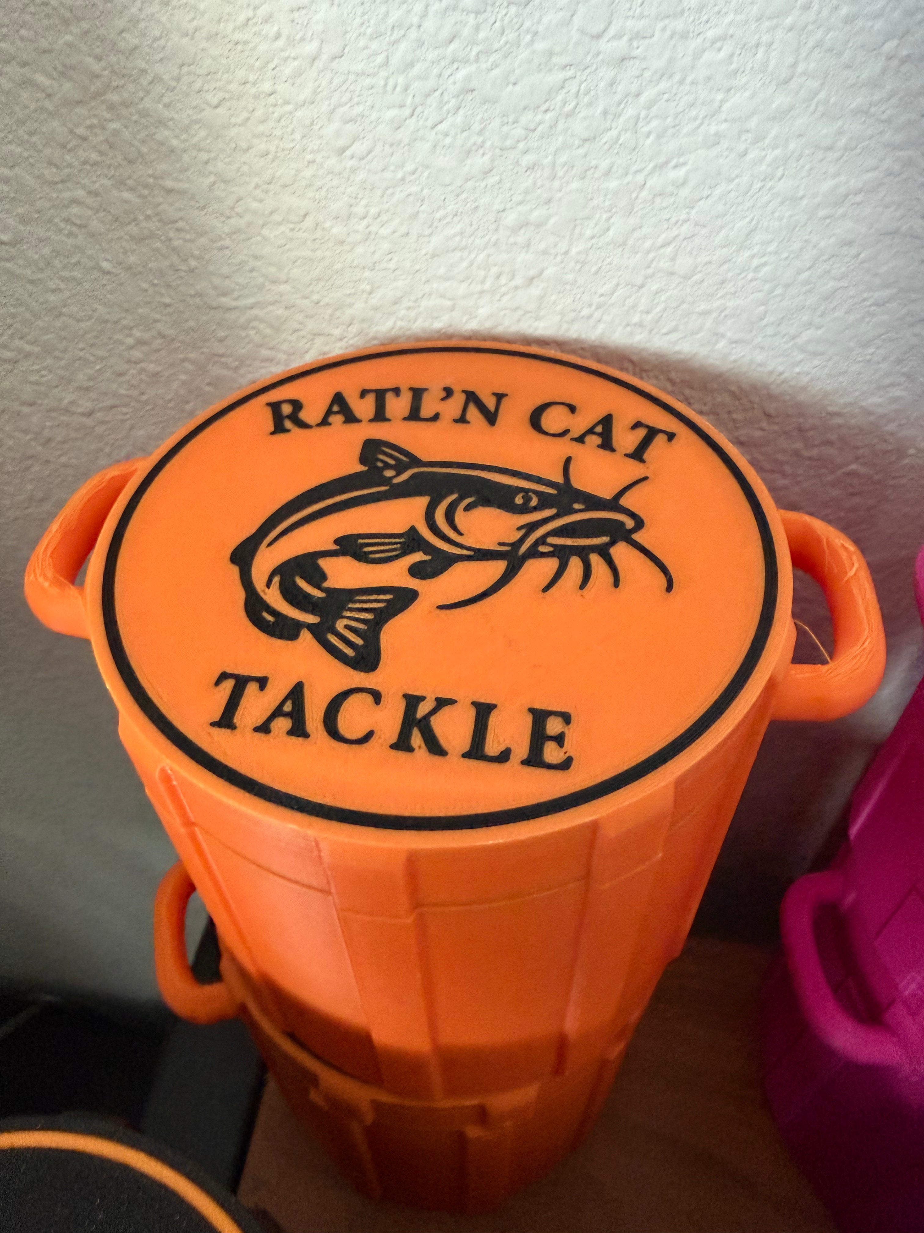 Ratl’N Bait Container  Orange W/Black