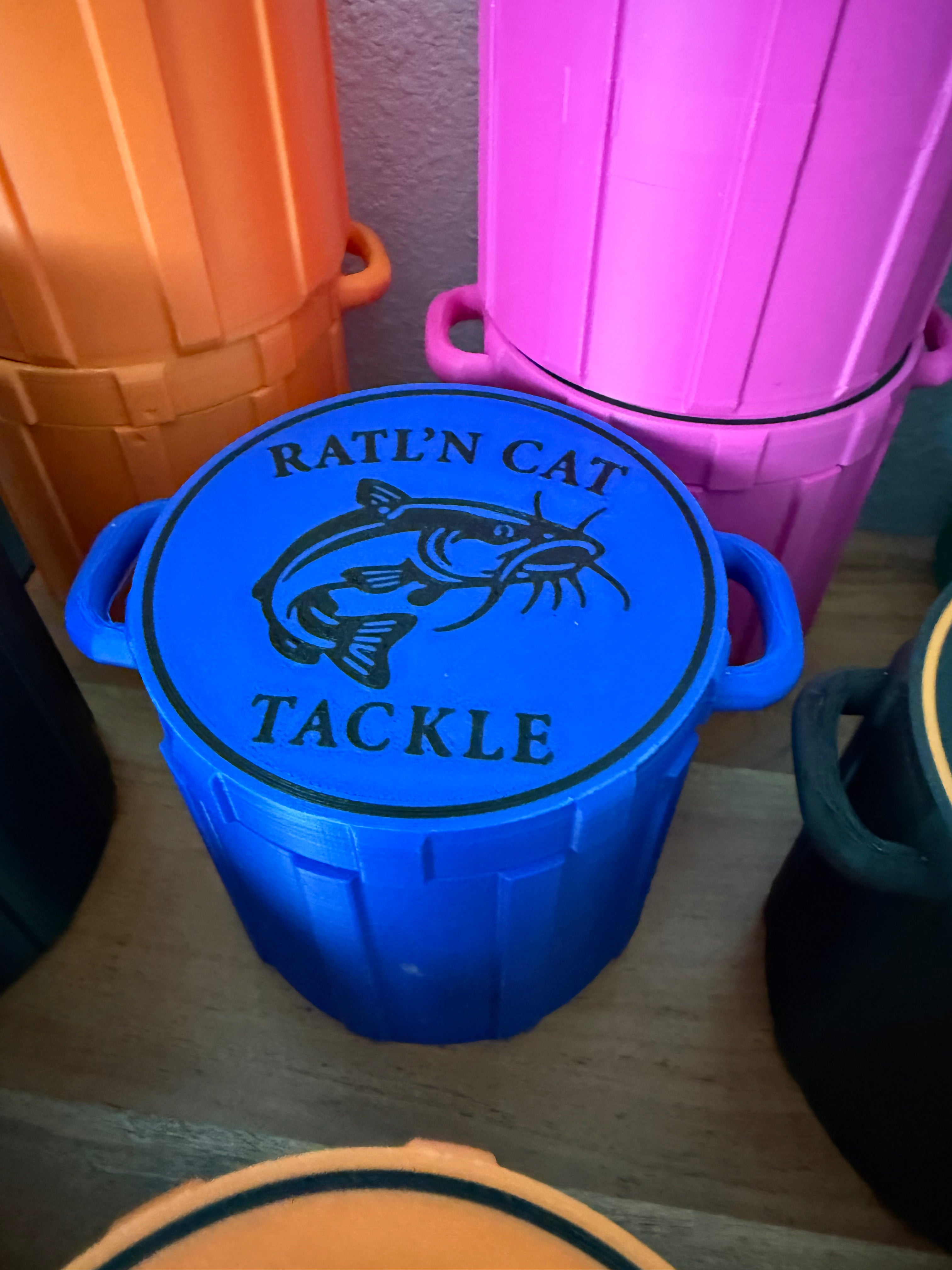 Ratl’N Bait Container Blue W/ Black
