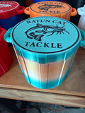 Ratl’N Bait Container Teal & Gold